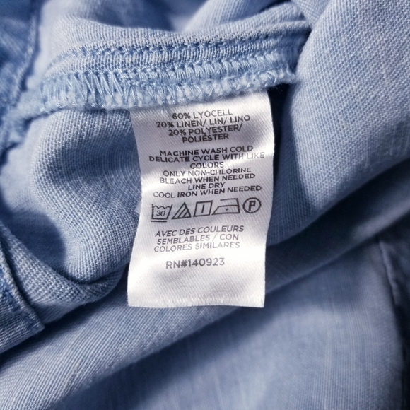 LOFT JEAN BLOUSE WITH PUFFED SLEEVES SIZE MEDIUM - Picture 4 of 13